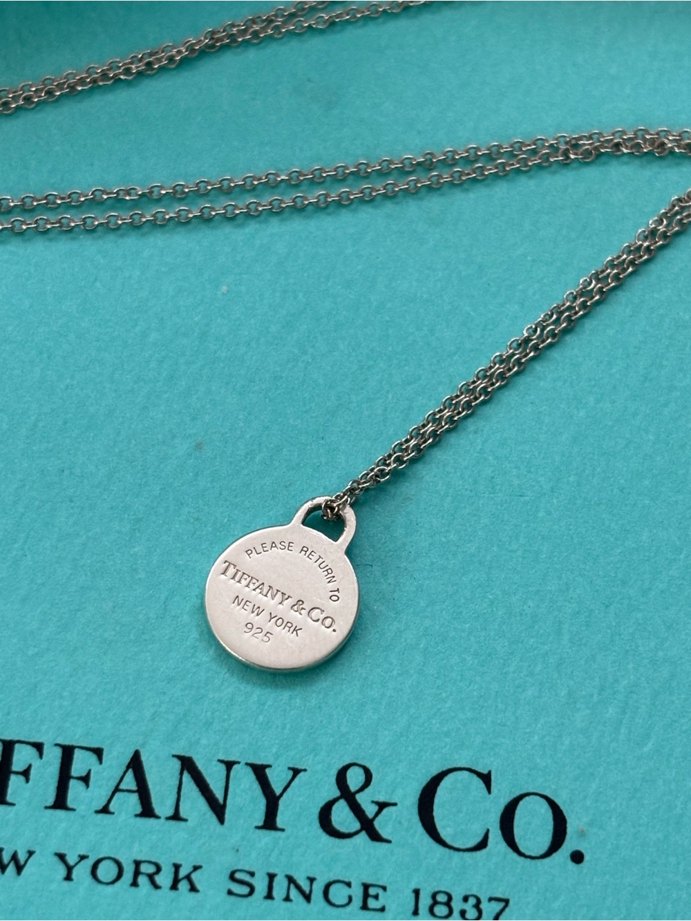 Authentic Tiffany & Co Mini Round Pendant Necklace - Picture 2 of 5